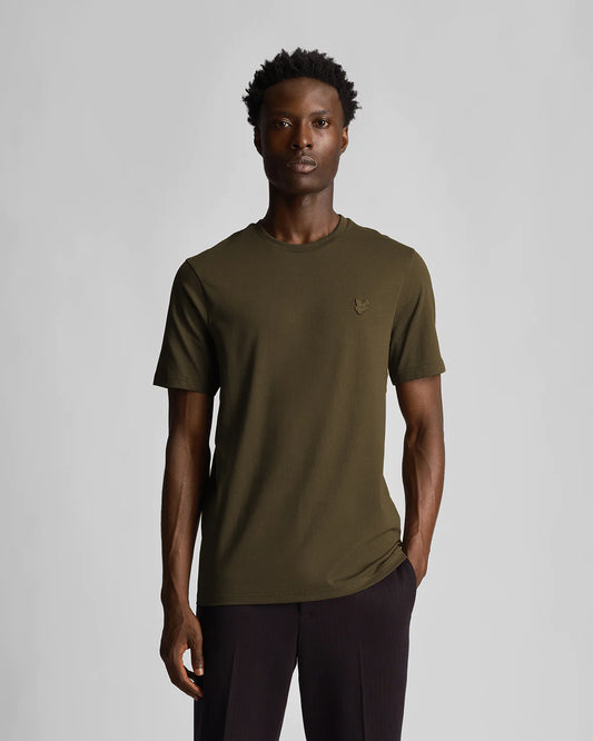 Lyle & Scott Tonal Eagle T-Shirt In Olive - RD1 Clothing