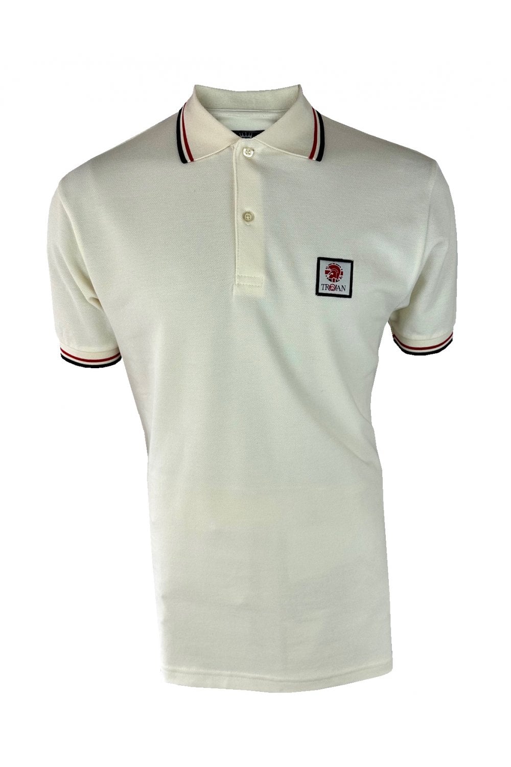 Trojan Twin tipped Polo in White TR/9077 - RD1 Clothing