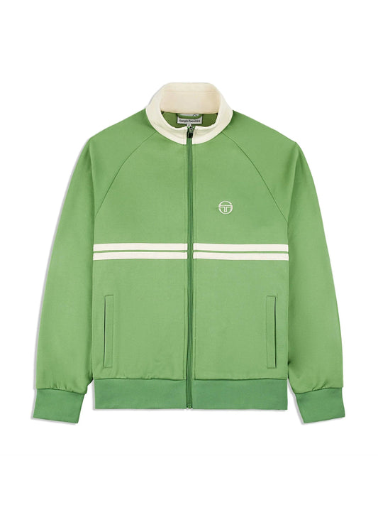 Sergio Tacchini Dallas Track Top In Jade Green/ Pearled ivory