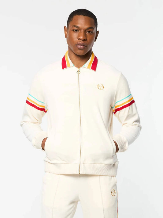 Sergio Tacchini Slice Velour Track Top Gardenia/Gold - RD1 Clothing