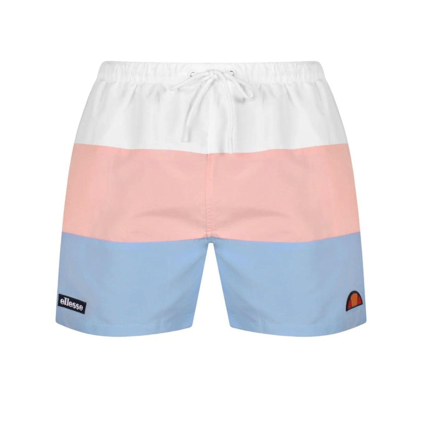 Ellesse Cielo Swim Shorts In White/ Pink/ Blue