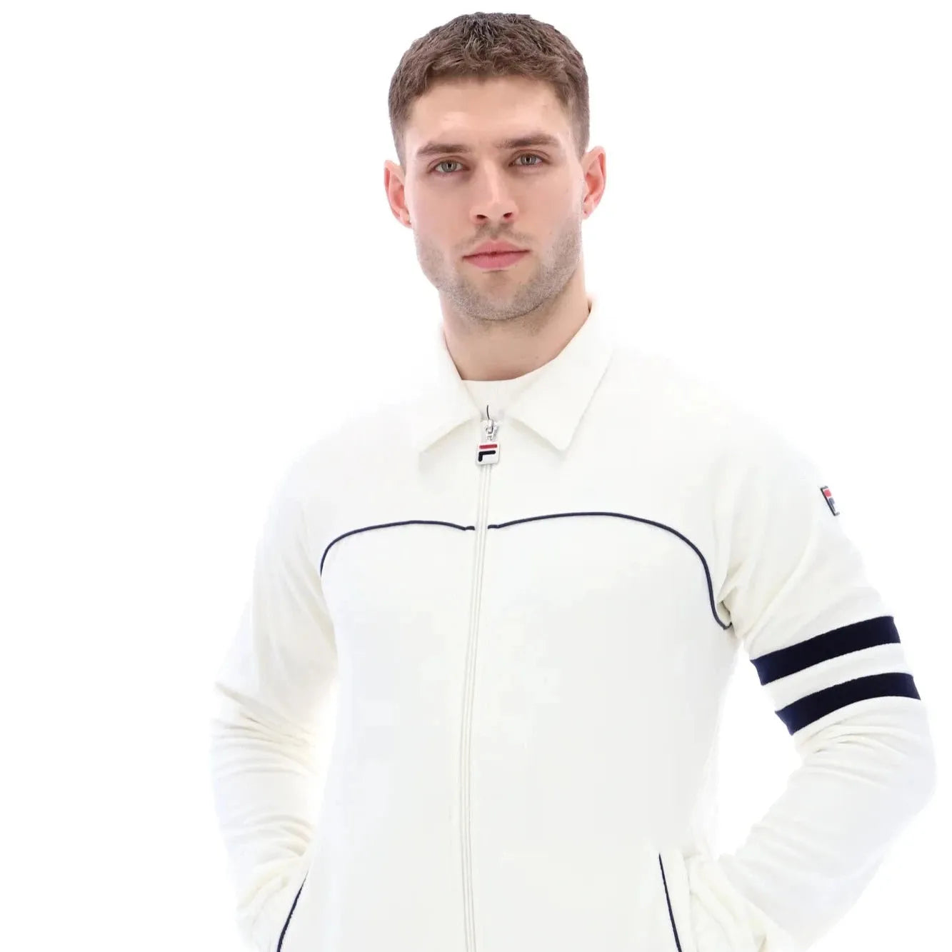 Fila Heritage Verdy Velour Track Top In White