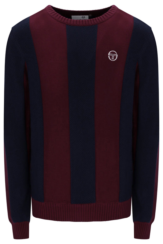 Sergio Tacchini Vico Crew Neck Knitted Sweat Fig/Maritime Blue