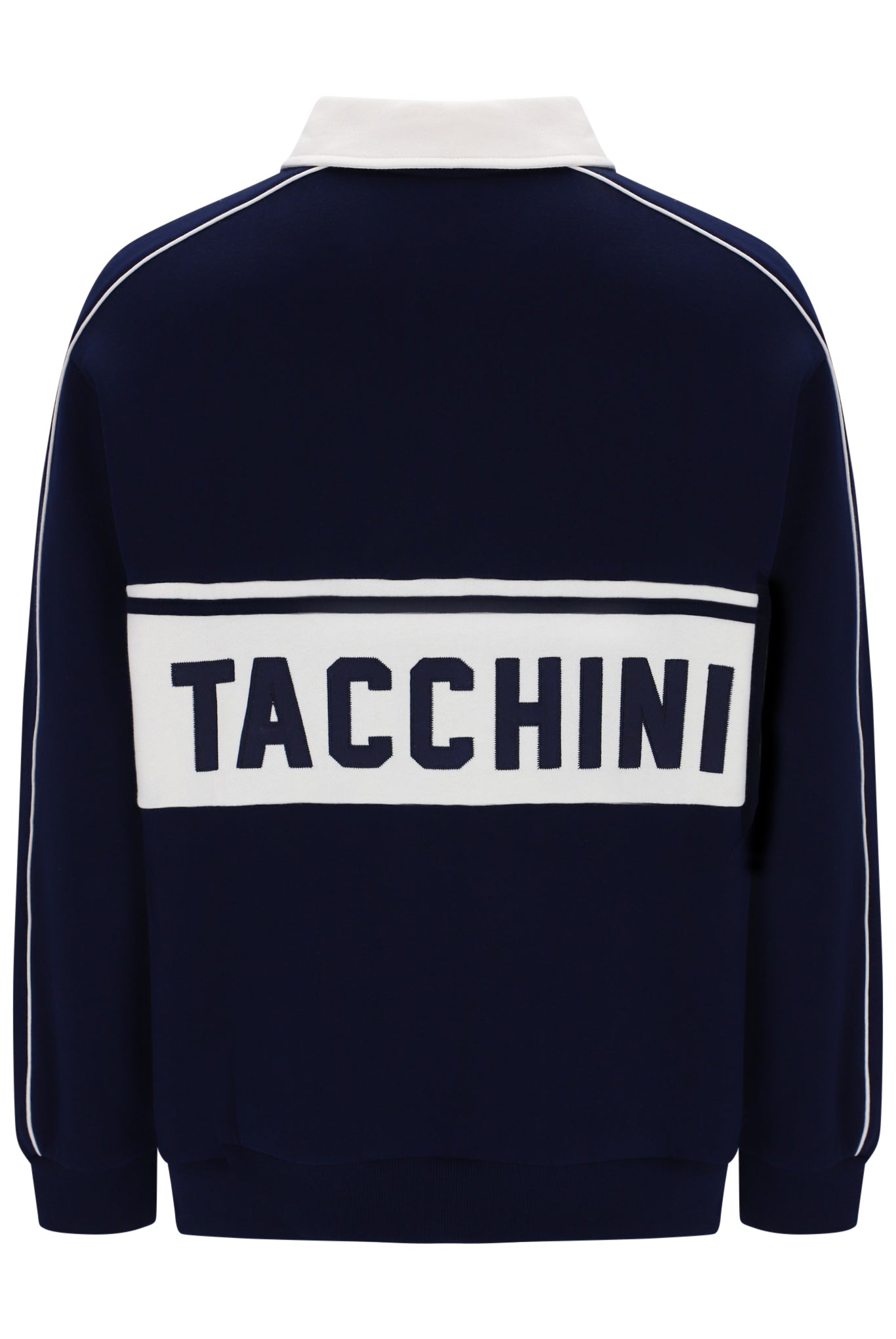 Sergio Tacchini Vitelli Longsleeve Sweat Polo Shirt Navy/Gardenia