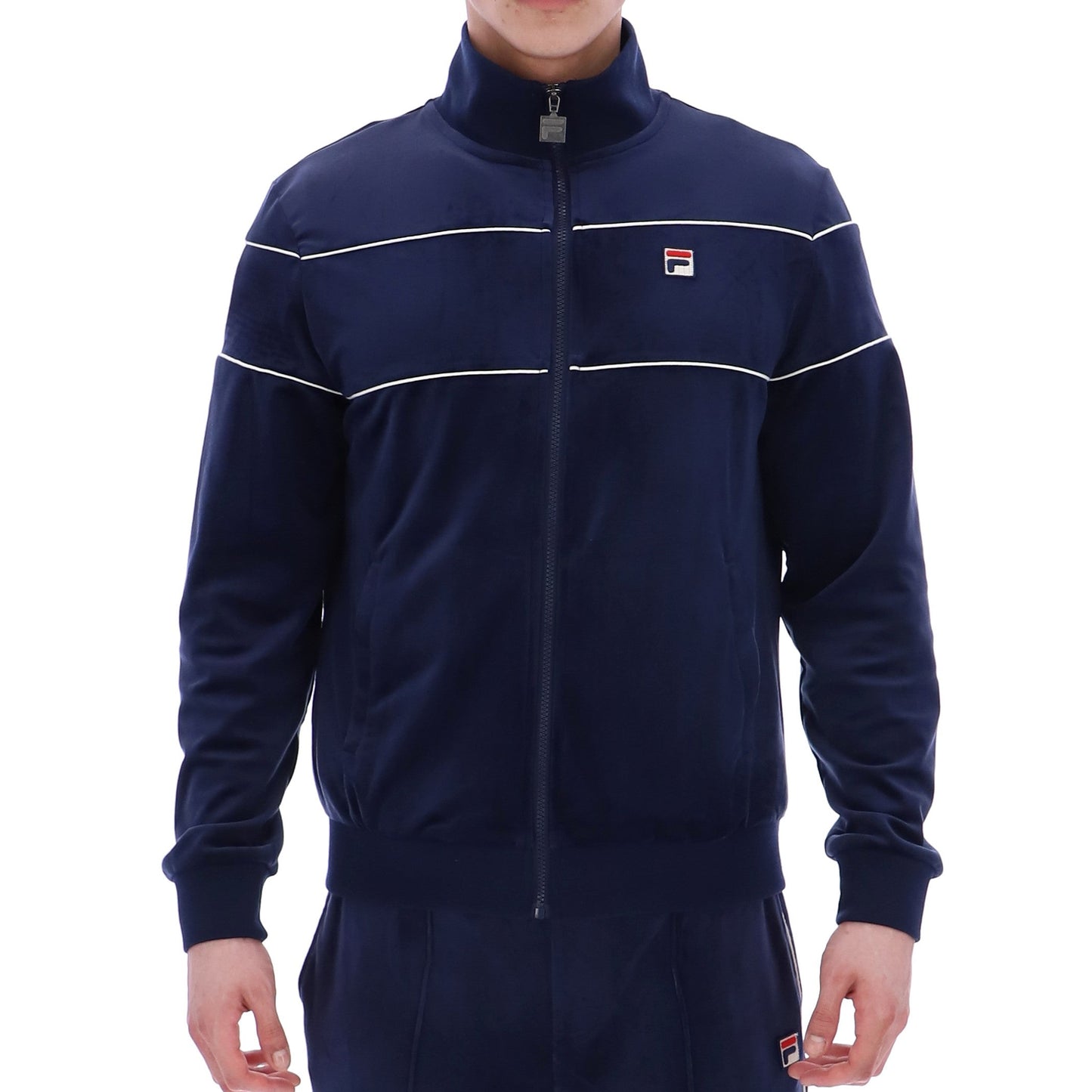 Fila Vintage Vittorio Velour Track Top Navy/Gardenia - RD1 Clothing