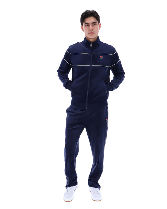 Fila Vintage Vittorio Velour Track Top Navy/Gardenia - RD1 Clothing