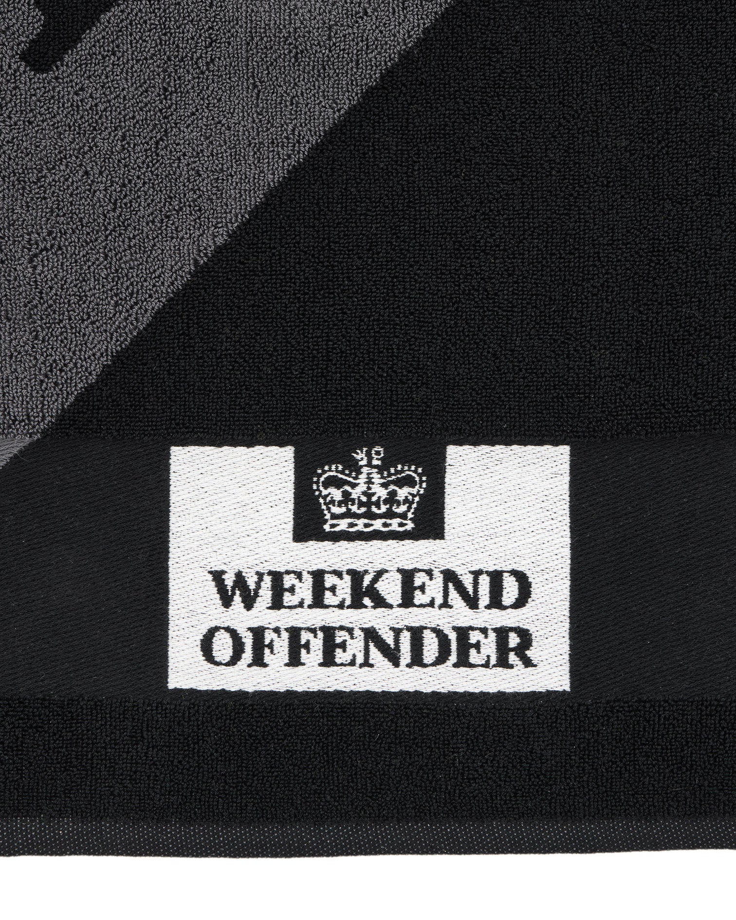 Weekend Offender Beach Towel Black/Grey Large Diagonal Logo Black - RD1 Clothing