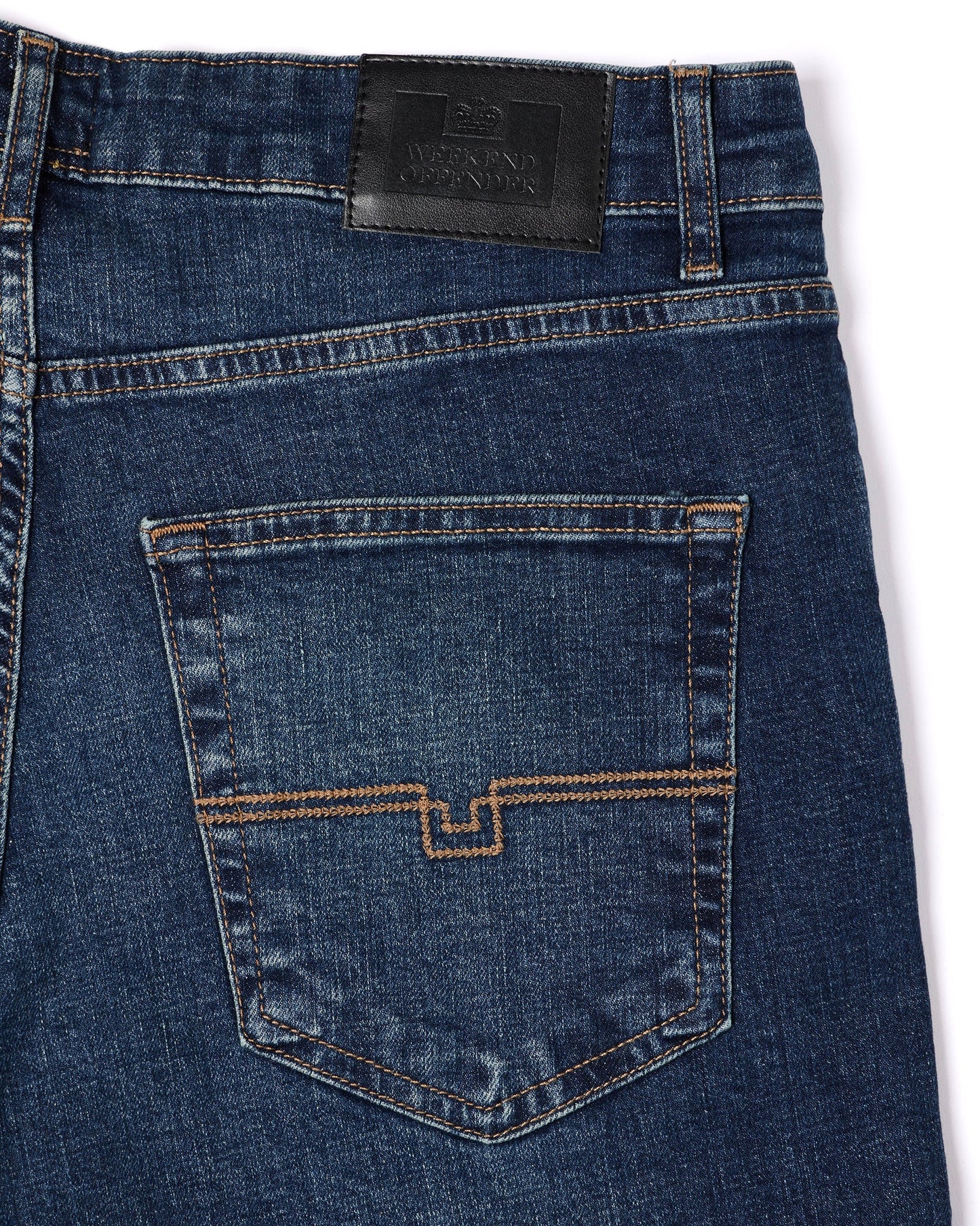 Weekend Offender Tapered Fit Denim Jeans Dark Vintage