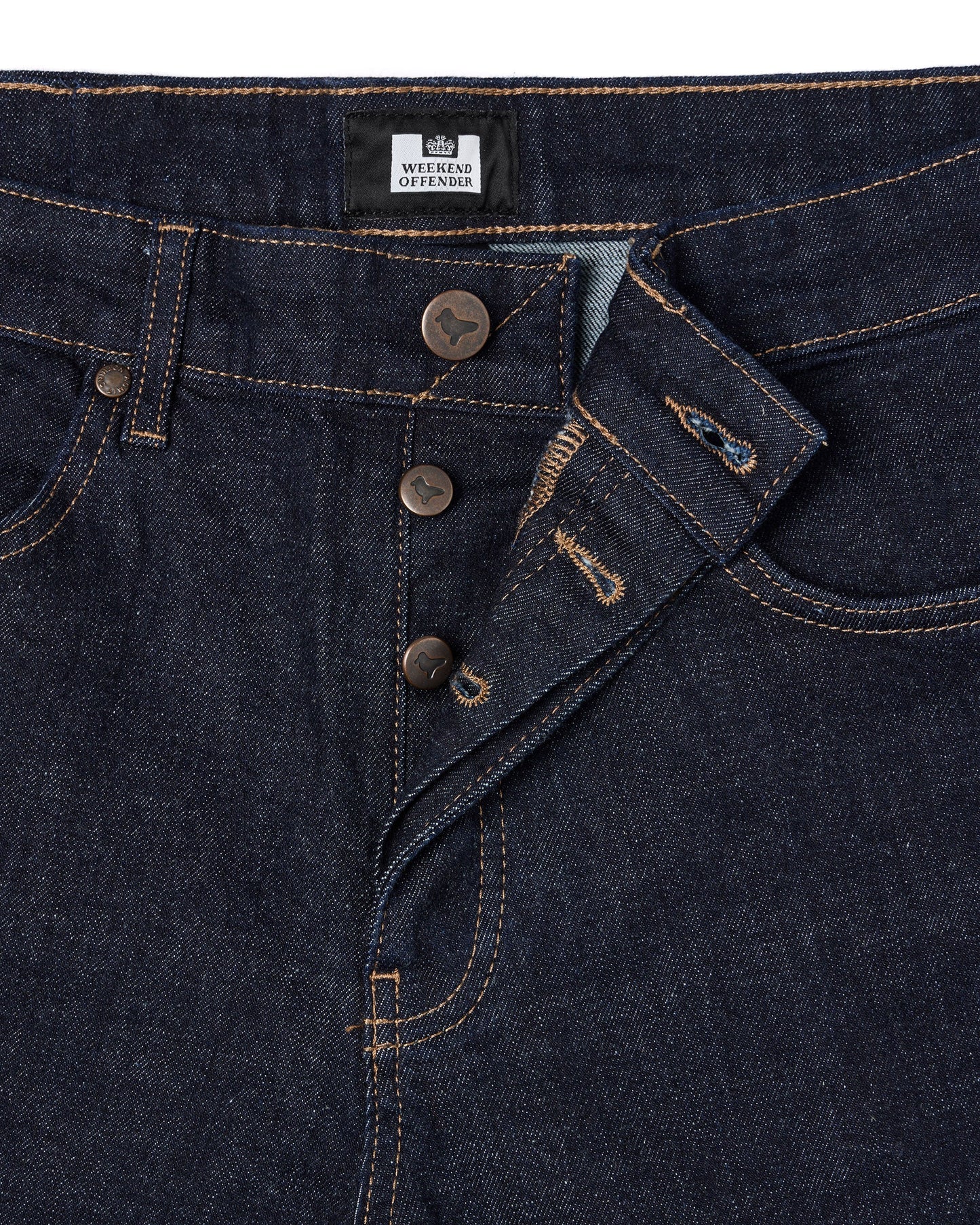 Weekend Offender Tapered Fit Denim Jeans Dark Rinse