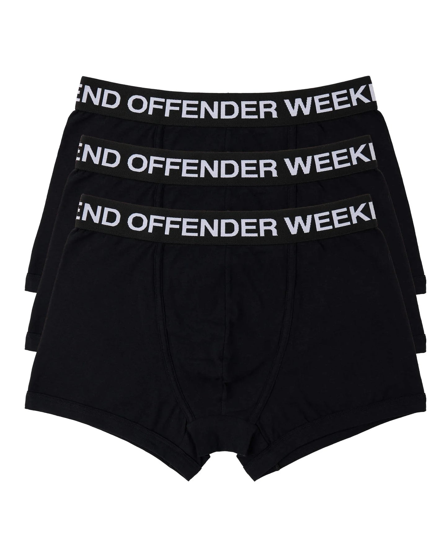 Weekend Offender Boxer Shorts Pack Of 3 Black - RD1 Clothing