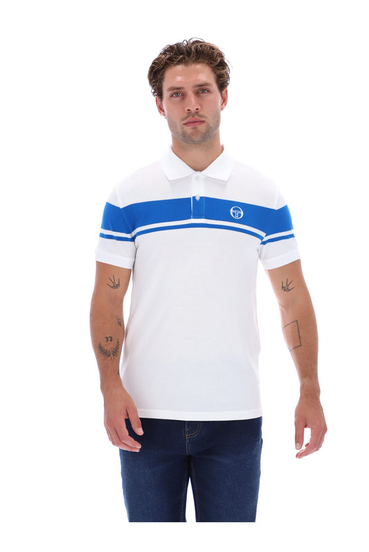Sergio Tacchini Young Line Polo Shirt White/Princess Blue
