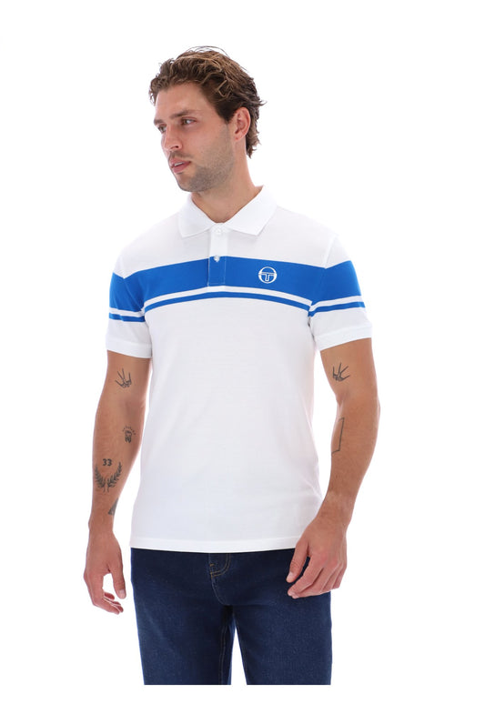Sergio Tacchini Young Line Polo Shirt White/Princess Blue