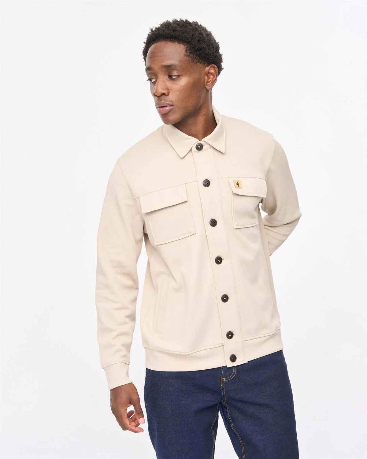 Gabicci Vintage Leigh Overshirt in Cream