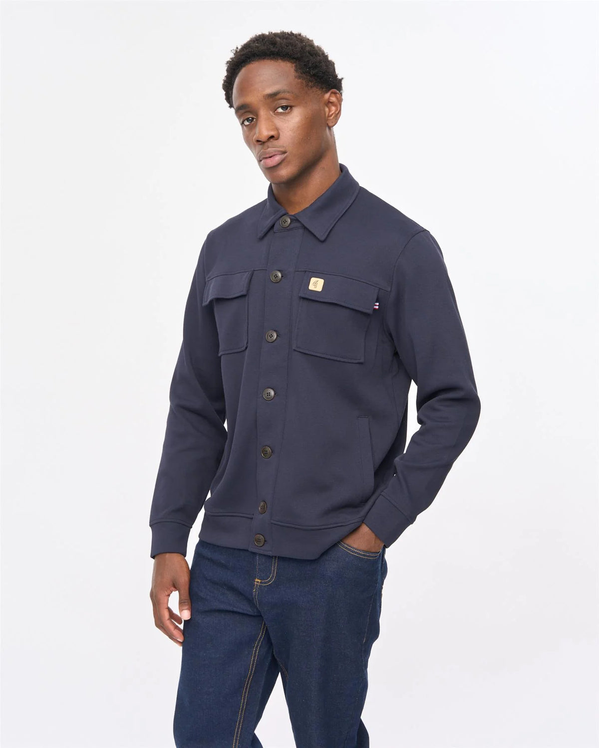 Gabicci Vintage Leigh Overshirt in Navy