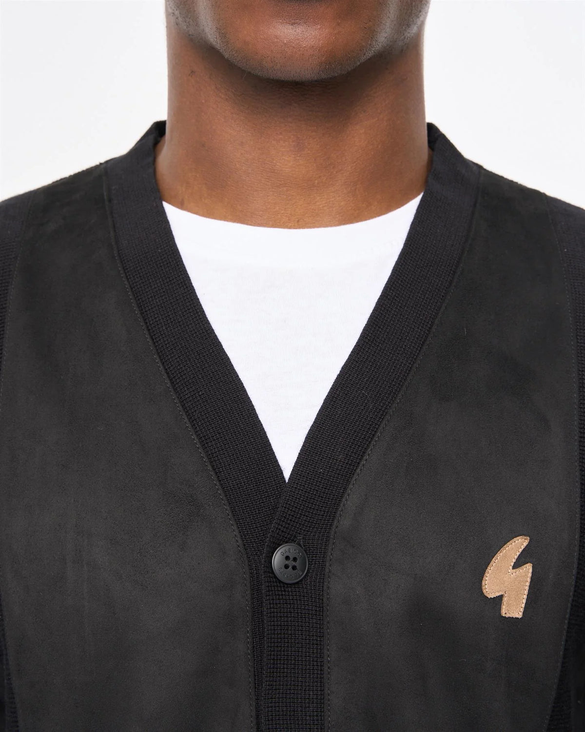 Gabicci Vintage Hurst Long Sleeve Knit Cardigan Black