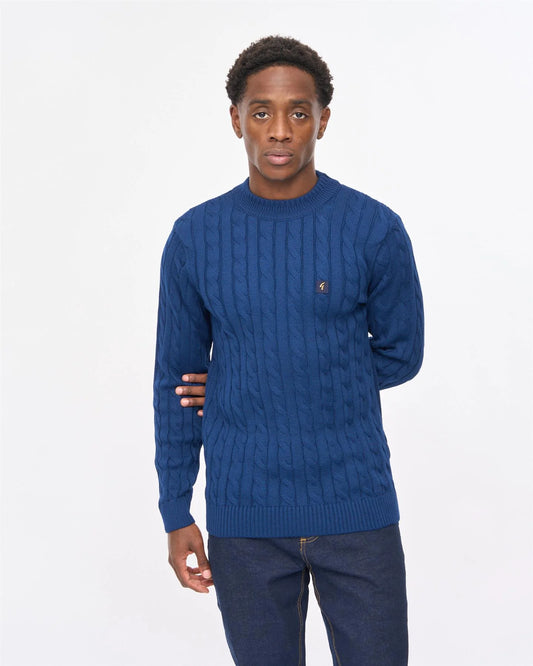 Gabicci Vintage Temor Knitted Jumper Navy