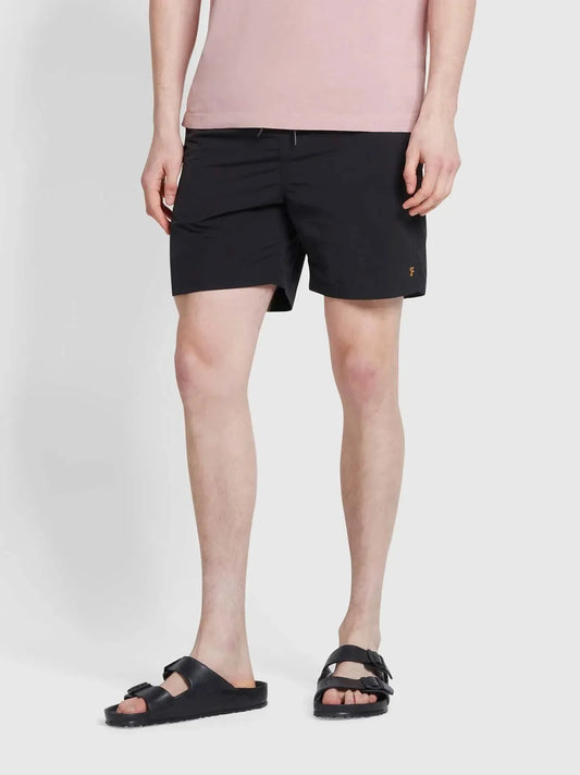 Farah Colbert Plain Swim Shorts In Black - RD1 Clothing