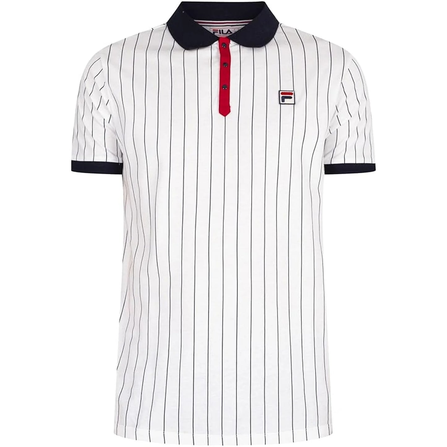 Fila BB1 Classic Vintage Striped Polo White/Navy/Red