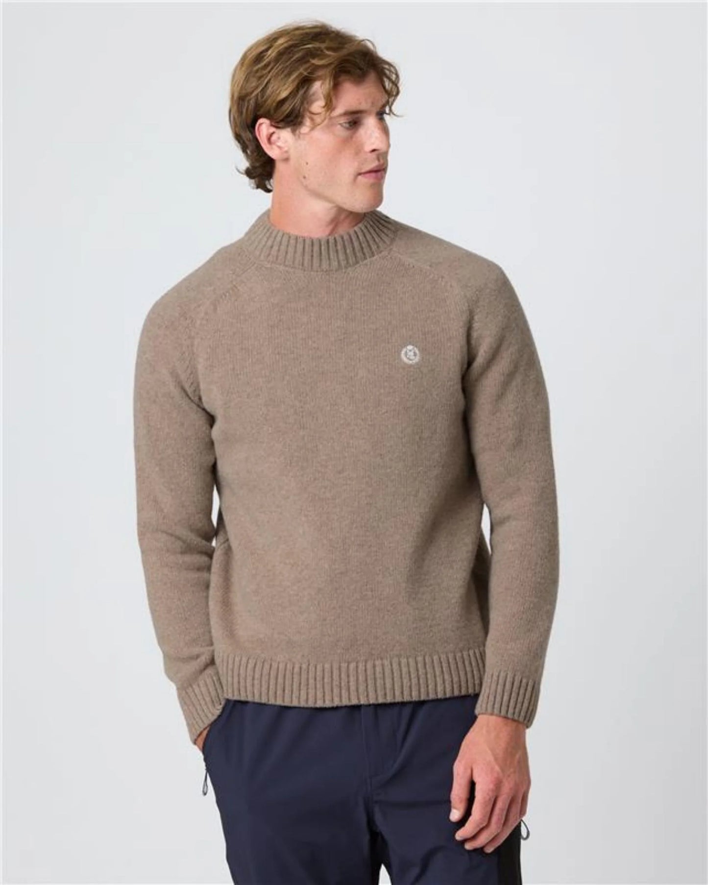 Henri-Lloyd Clew Mock Neck Jumper Sand