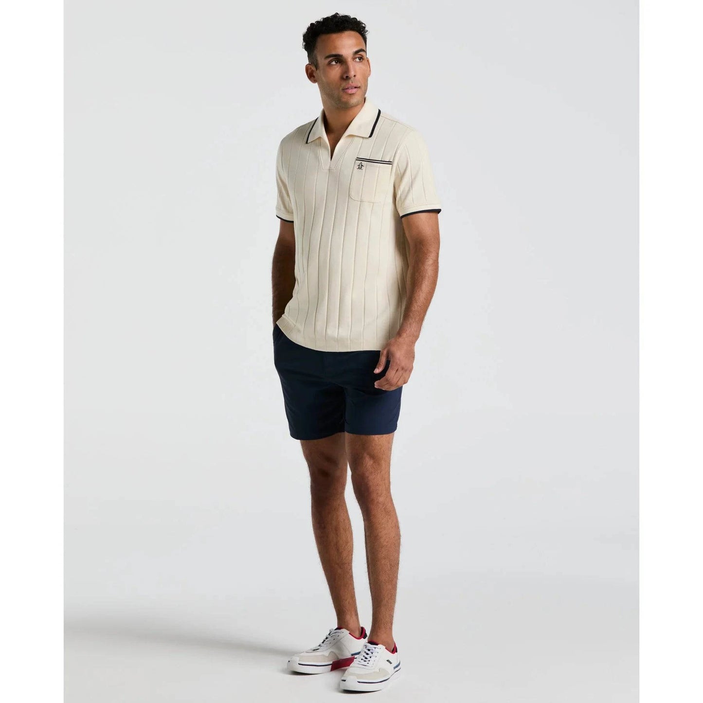 Original Penguin Open Collar Polo Shirt in Birch - RD1 Clothing