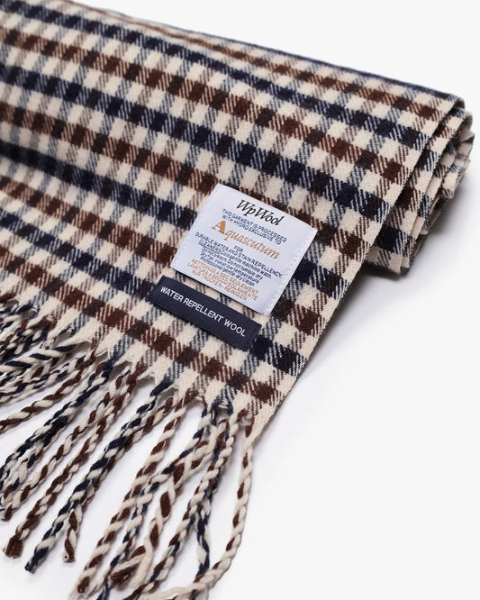 Aquascutum Active Club Check Water Repellent Scarf - RD1 Clothing