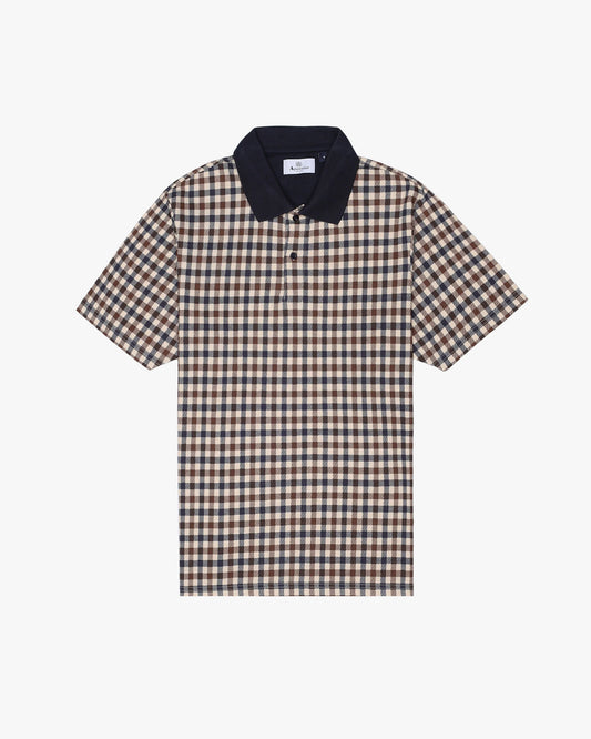 Aquascutum Active Club Check Piquet Polo
