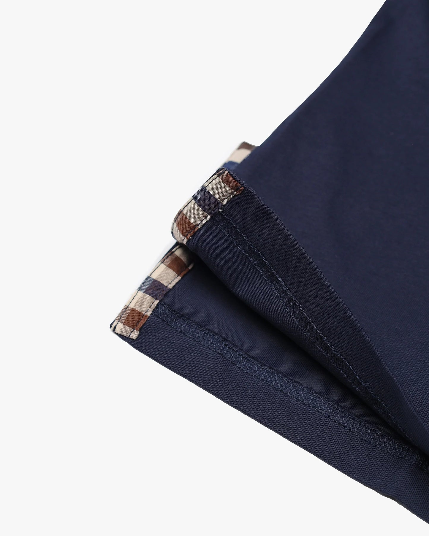 Aquascutum Club Check Collar Polo Navy