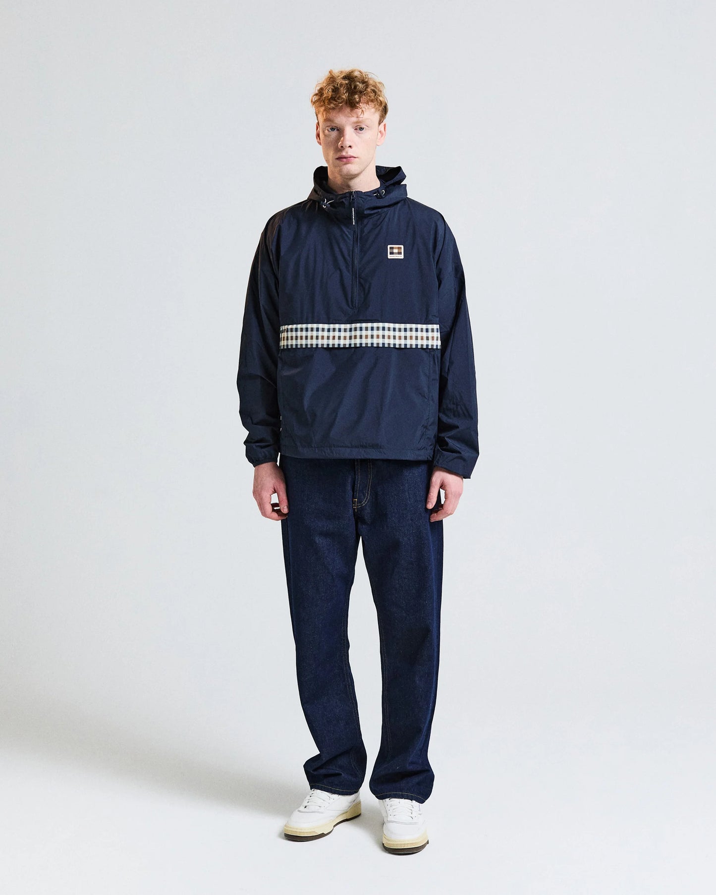 Aquascutum Color Block Badge Jacket Navy - RD1 Clothing