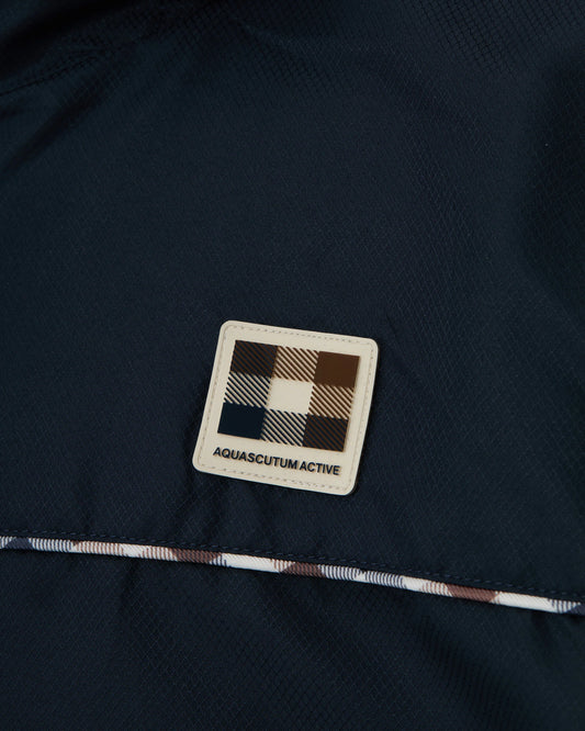 Aquascutum Active Diamond Wave Badge Jacket Navy