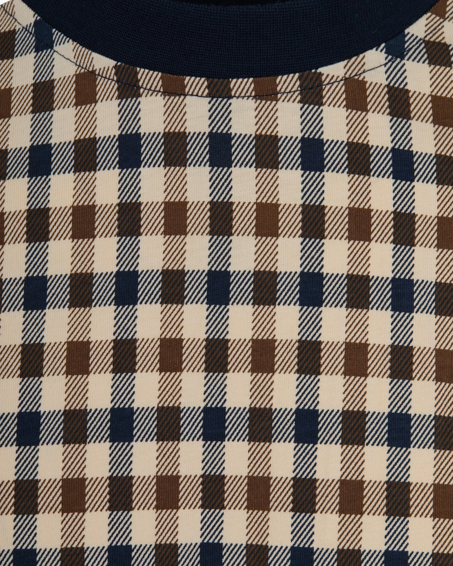 Aquascutum Body Club Check T-Shirt Navy - RD1 Clothing