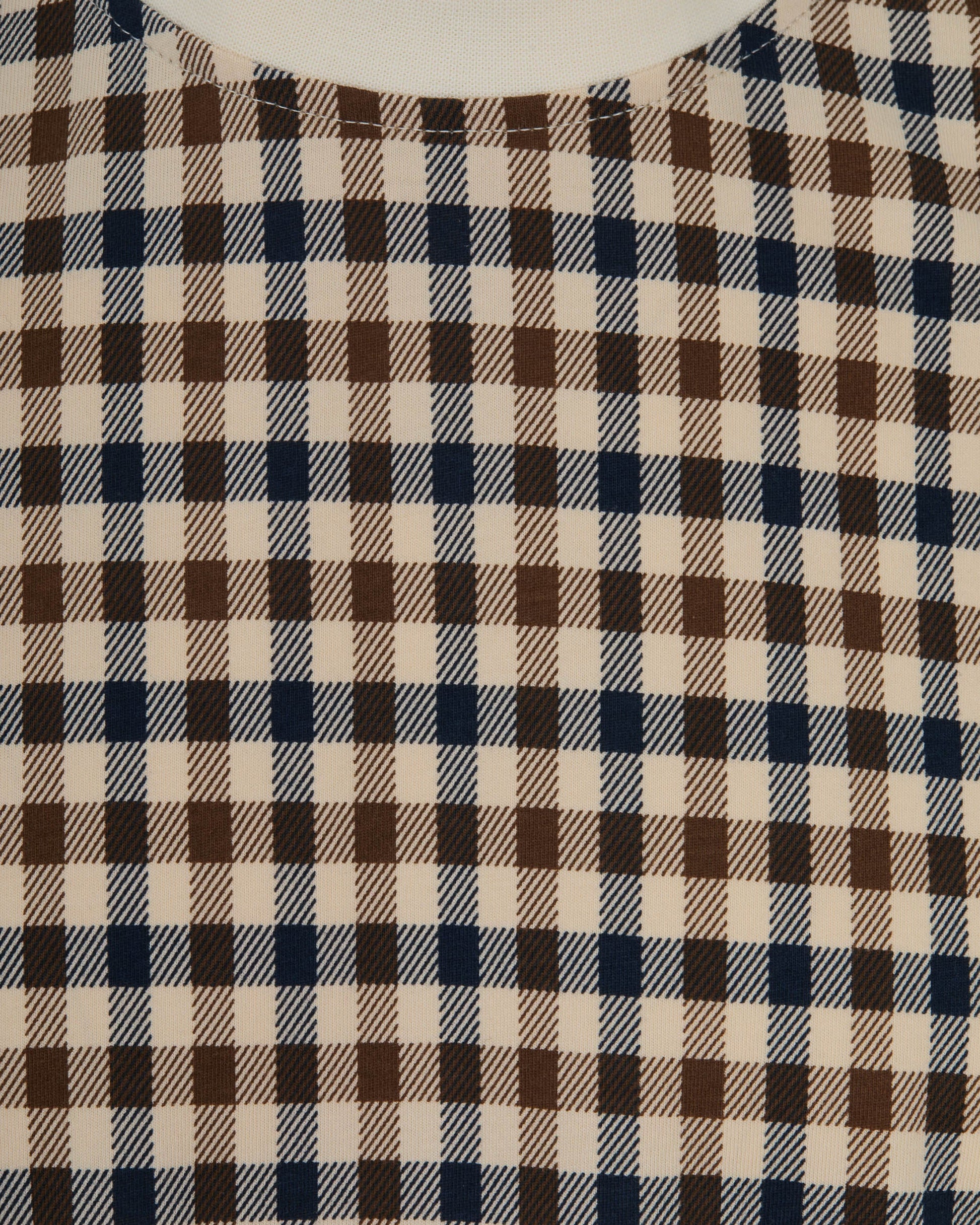 Aquascutum Body Club Check T-Shirt Old White - RD1 Clothing