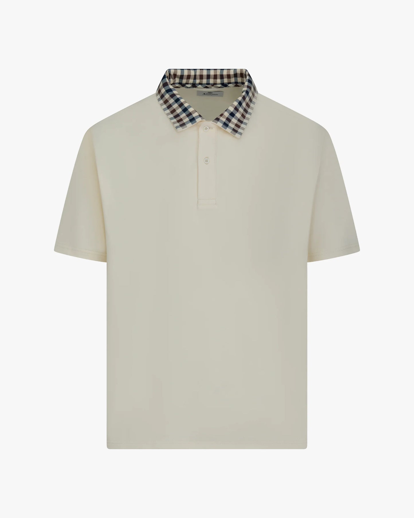 Aquascutum Club Check Collar Polo Old White - RD1 Clothing