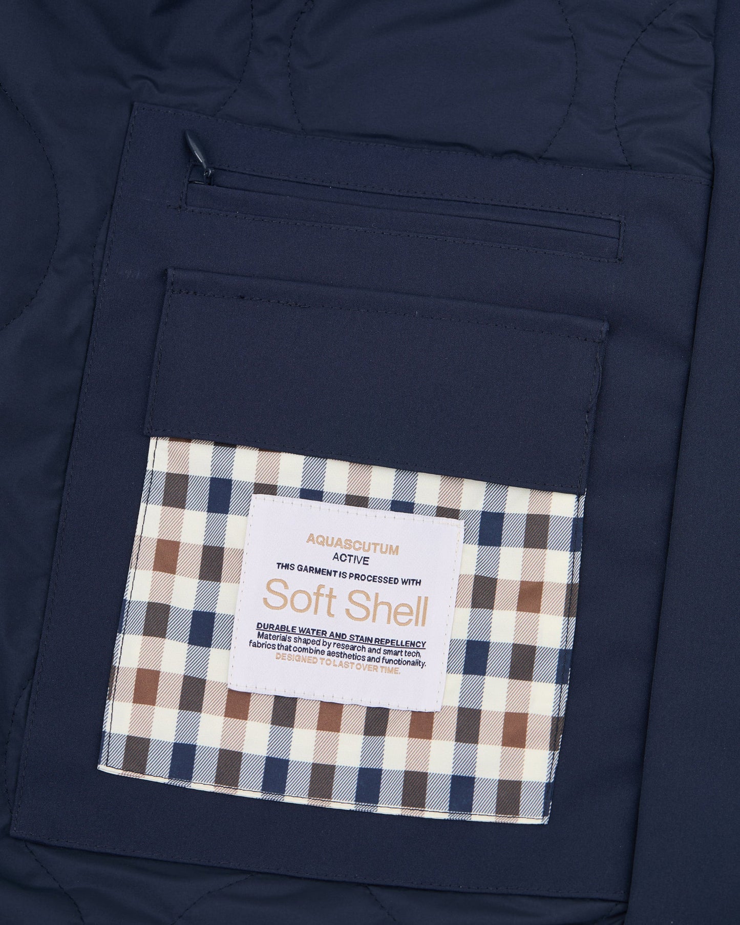 Aquascutum Active Soft Shell Short Parka Navy