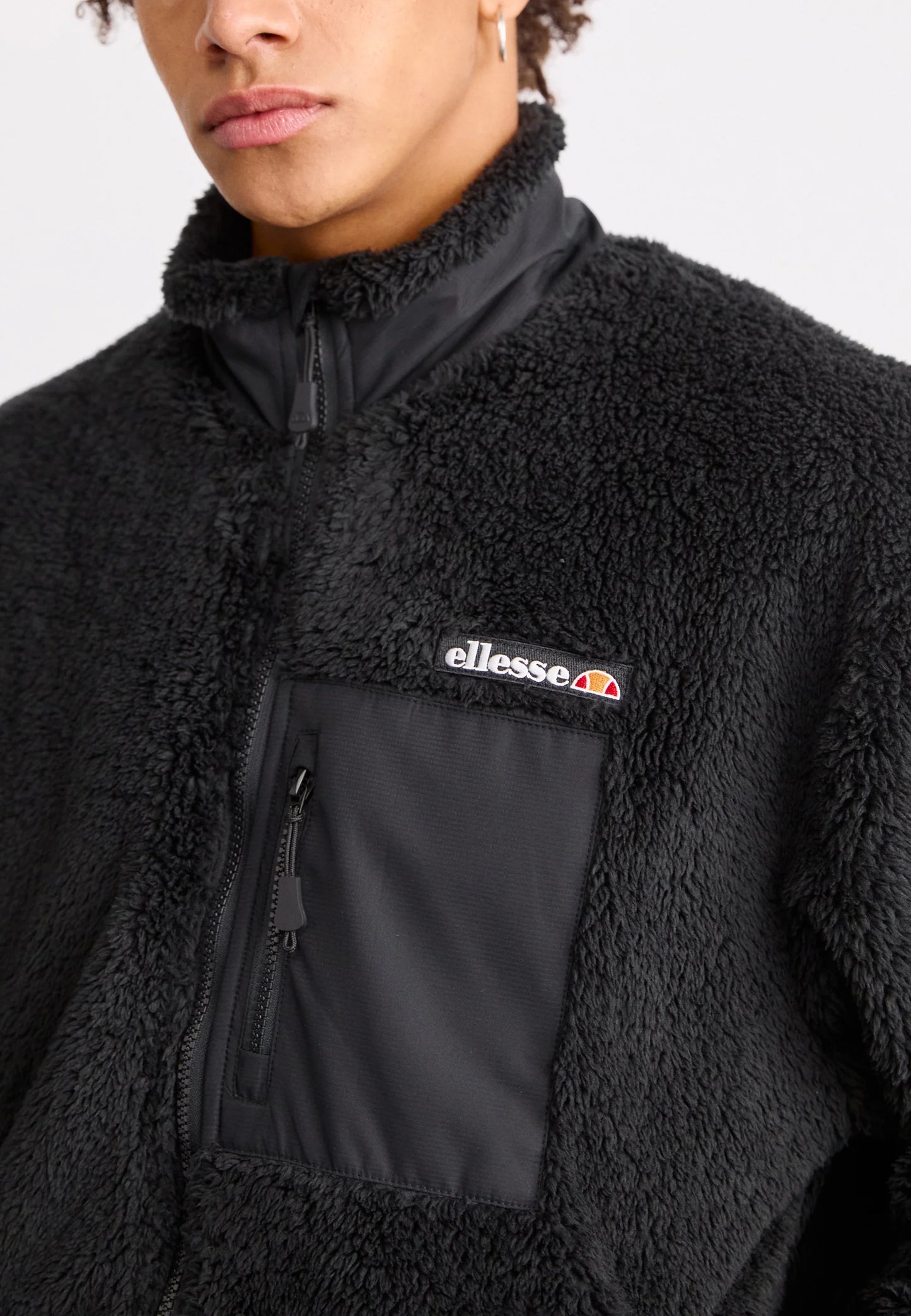 Ellesse Sherpa Fleece in Black