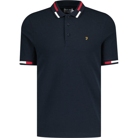 Farah Maxwell Tipping SS Polo In True Navy