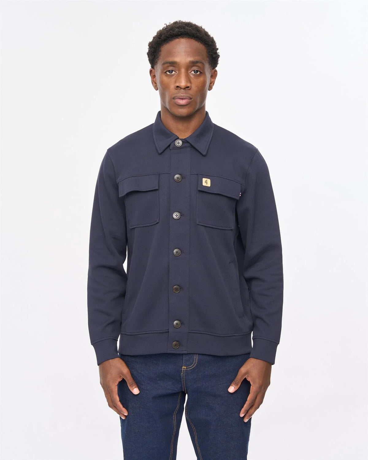 Gabicci Vintage Leigh Overshirt in Navy