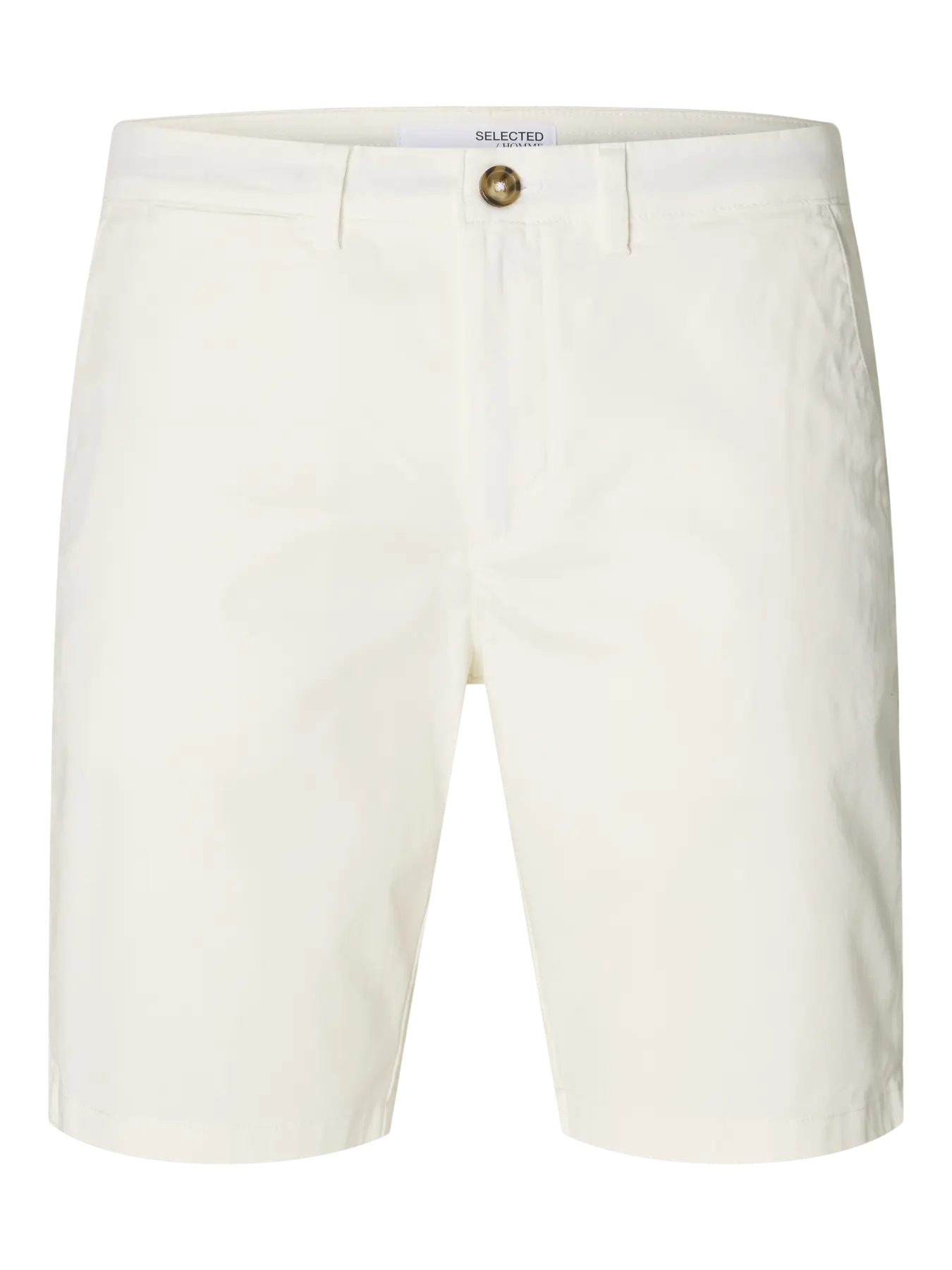 Selected Slim-Miles Flex Chino Shorts White - RD1 Clothing