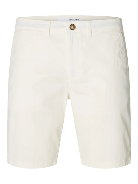 Selected Slim-Miles Flex Chino Shorts White - RD1 Clothing