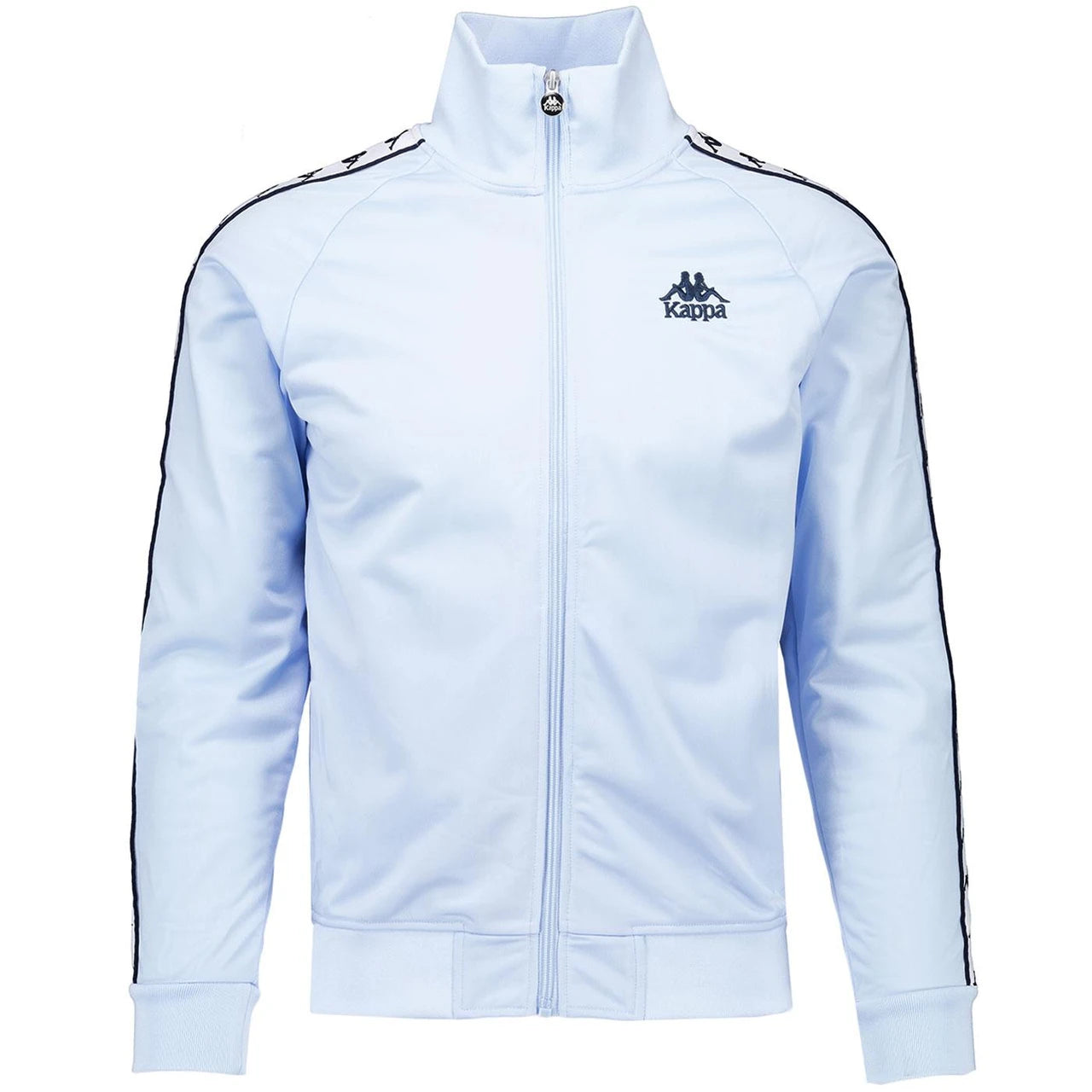 Kappa Lyman Sky Blue Track Top, lightweight athletic jacket with Kappa logo, featuring a zip-up front and sporty style.