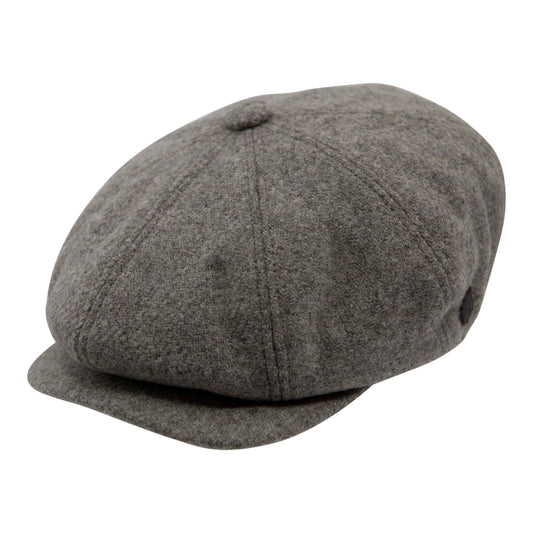 Carlyle Plain Wool Mix Newsboy Cap Silver