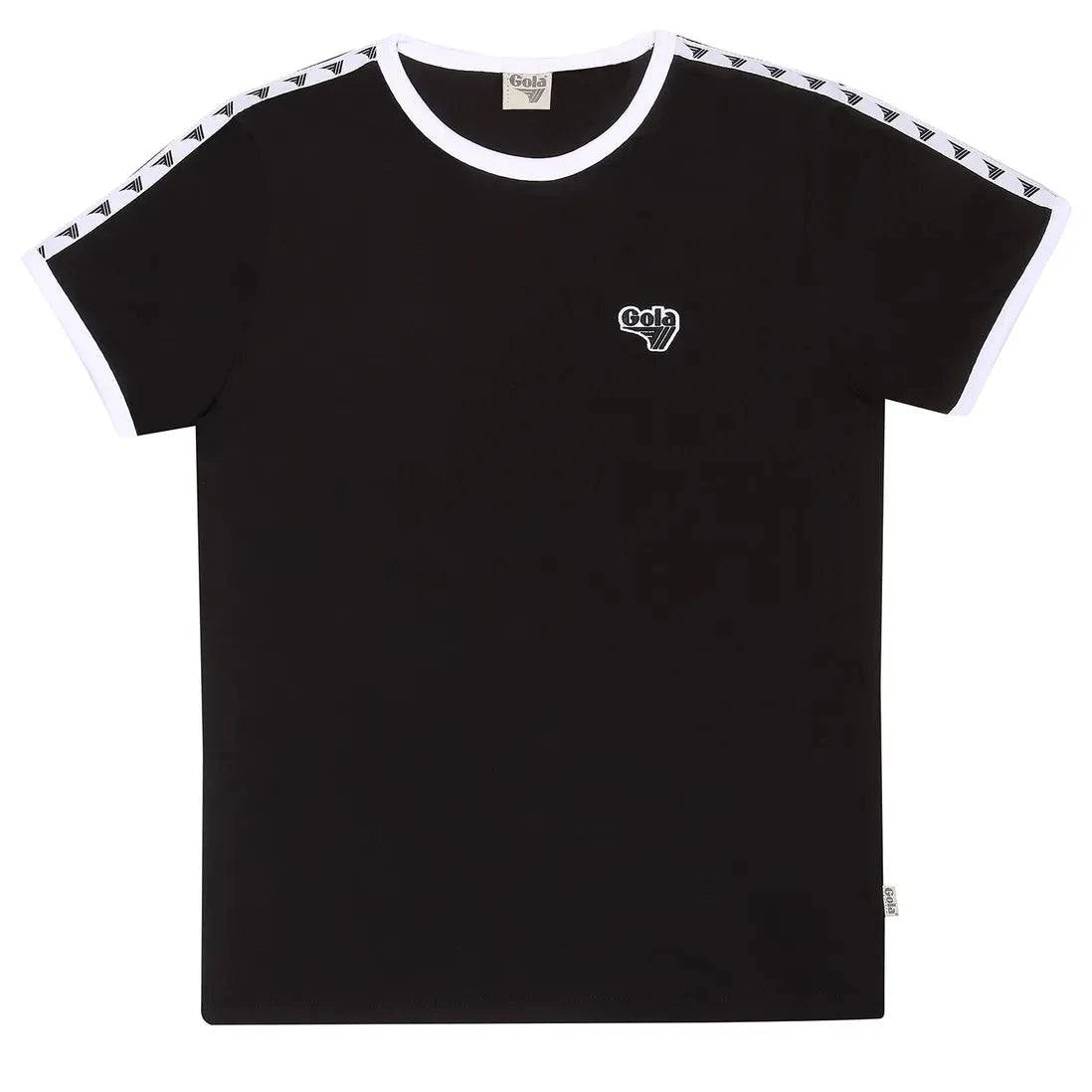 Gola Logo Taped Ringer T-Shirt Black - RD1 Clothing