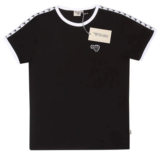 Gola Logo Taped Ringer T-Shirt Black - RD1 Clothing