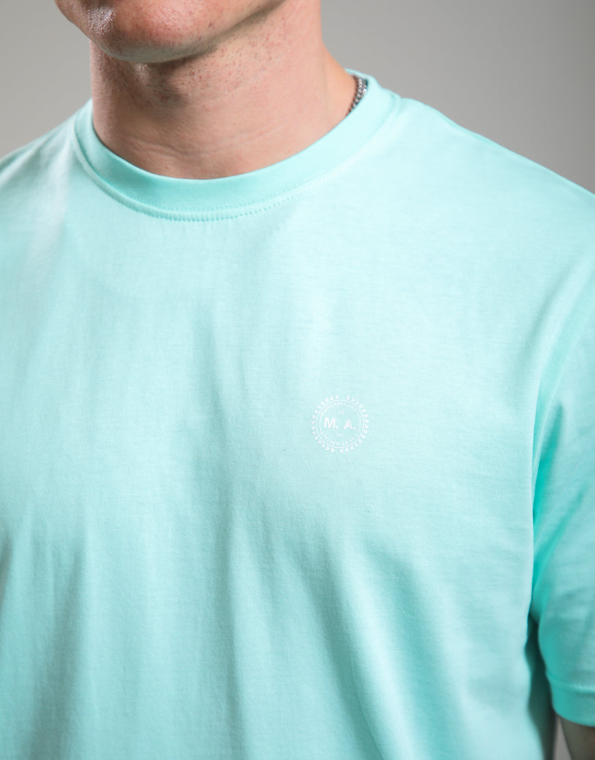 Marshall Artist Delta T-Shirt in mint color with logo detail, casual fit, soft fabric, designed for comfortable everyday wear
