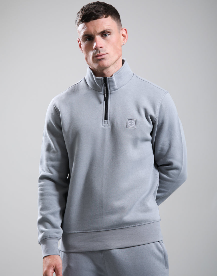 Marshall Artist Marchio Quarter Zip Monument Grey