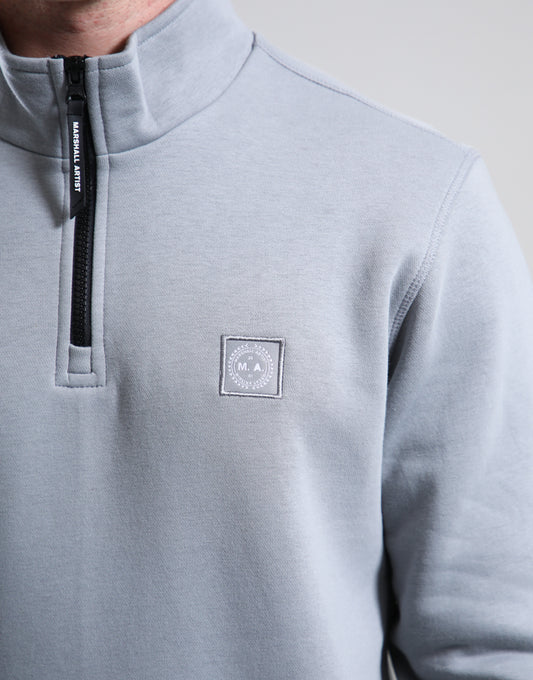 Marshall Artist Marchio Quarter Zip Monument Grey