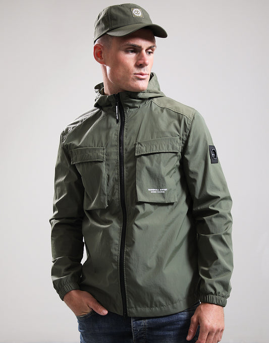 Marshall Artist Crux Hooded Overshirt Khaki
