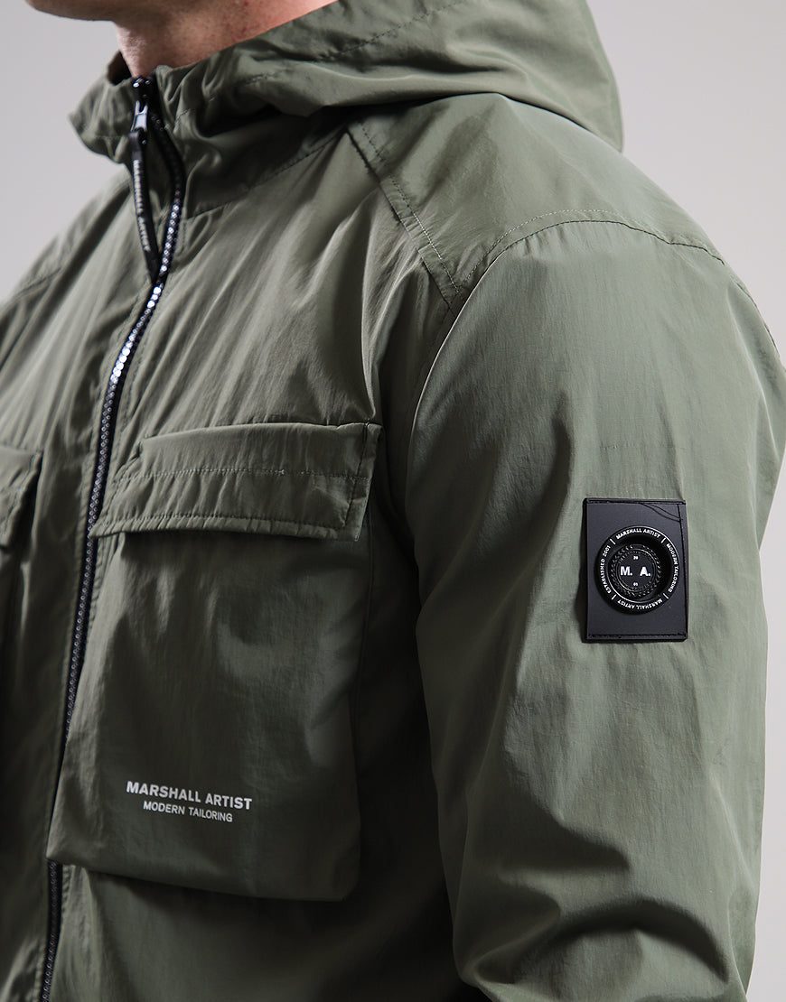 Marshall Artist Crux Hooded Overshirt Khaki