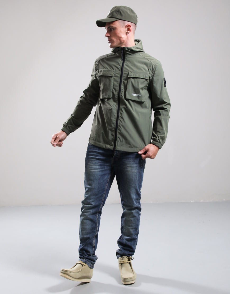 Marshall Artist Crux Hooded Overshirt Khaki