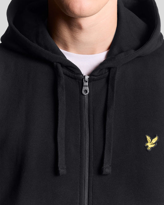 Lyle & Scott Zip Through Hoodie Black