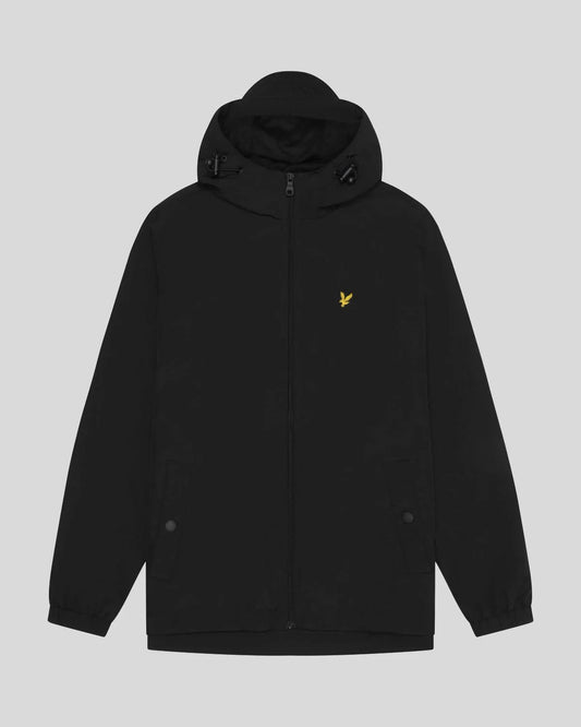 Lyle & Scott Zip Through Hooded Jacket Jet Black